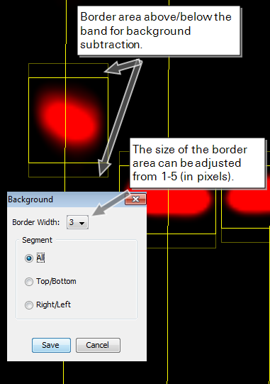 Image Studio background border and dialog