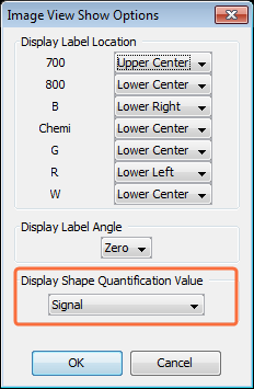 Image Studio image view show options dialog