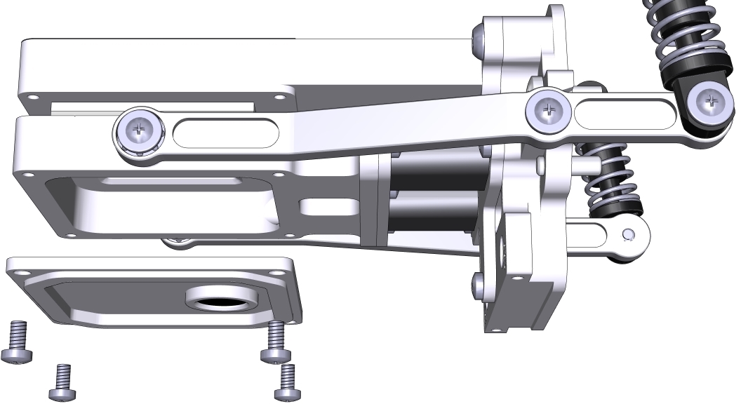 The lower plate can be removed for dual-light source operation.